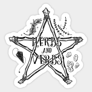 Herbs and Verbs. Sticker